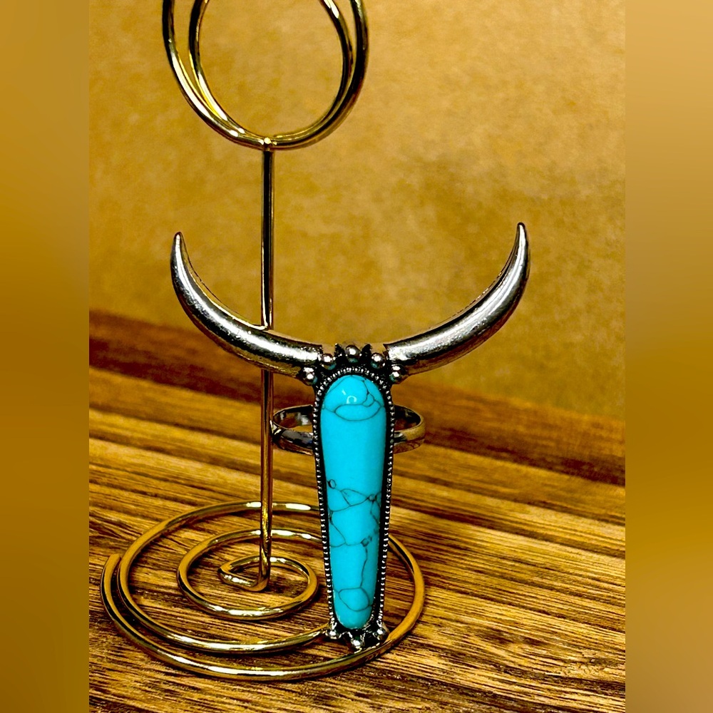 Longhorn Turquoise Ring ONE SIZE Adjustable